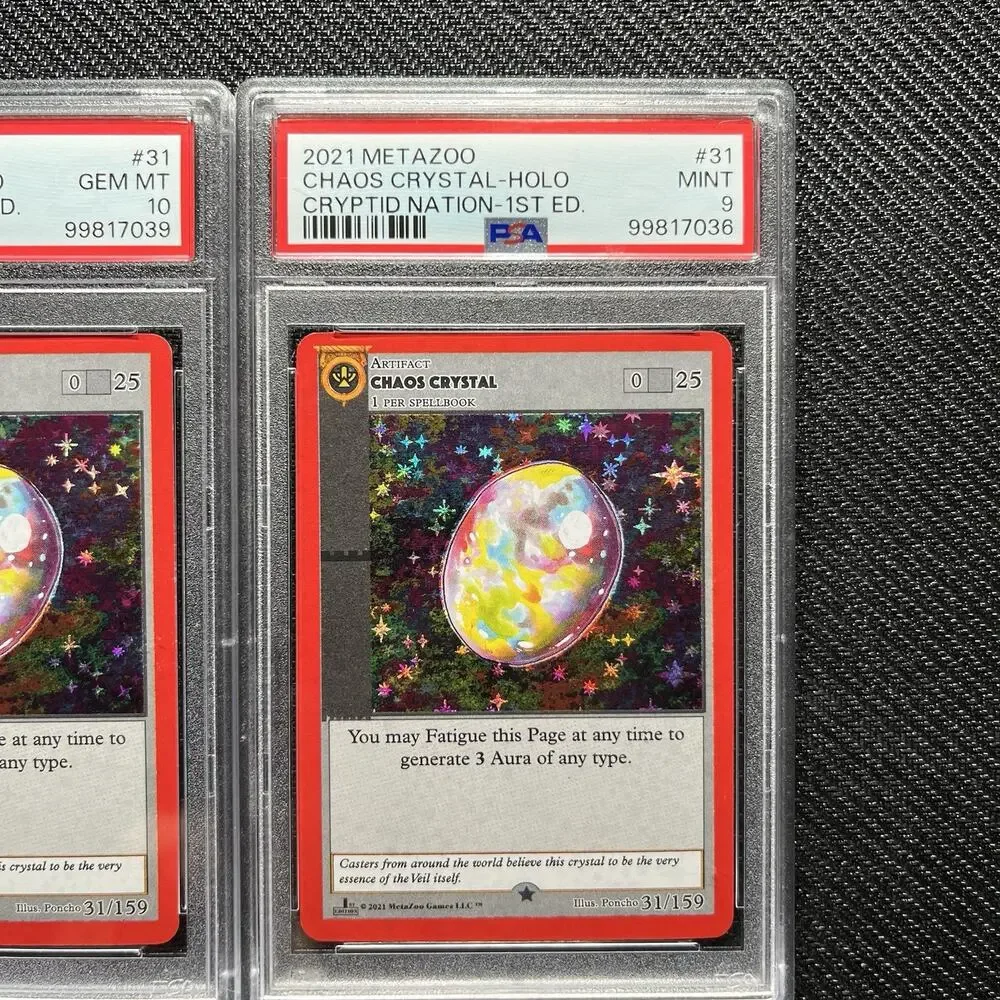 Metazoo Chaos Crystal PSA 10 Gem Mint + 9 Mint Lot Full Holo 1st Edition
